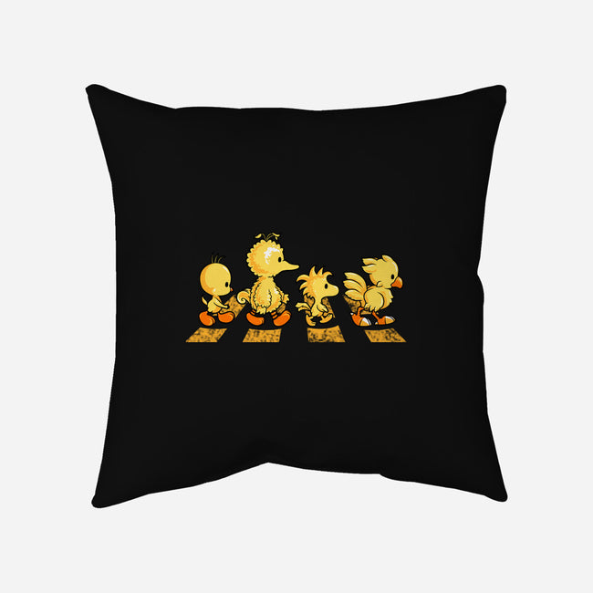 Yellow Birdy Road-none removable cover w insert throw pillow-PrimePremne