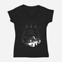 Evil Galaxy-Womens-V-Neck-Tee-dalethesk8er