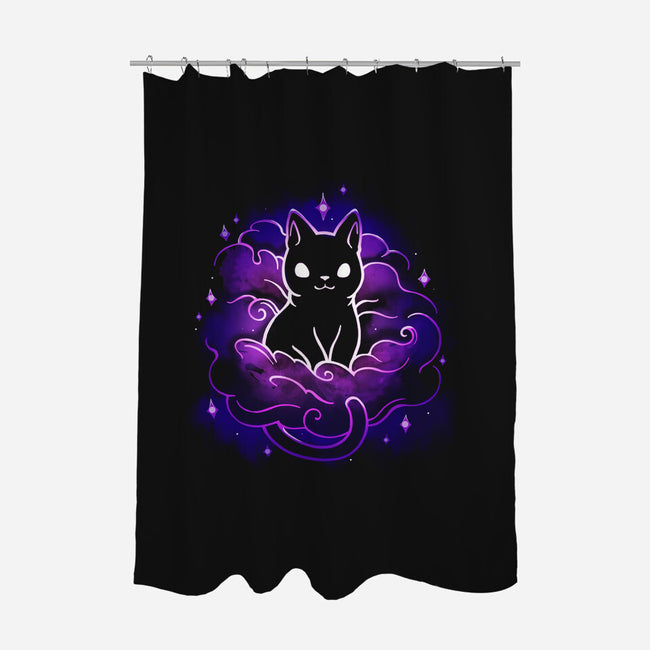 Nebula Cat-None-Polyester-Shower Curtain-Vallina84