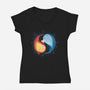 Fire Death Alive-Womens-V-Neck-Tee-Vallina84
