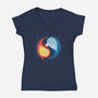 Fire Death Alive-Womens-V-Neck-Tee-Vallina84
