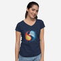 Fire Death Alive-Womens-V-Neck-Tee-Vallina84
