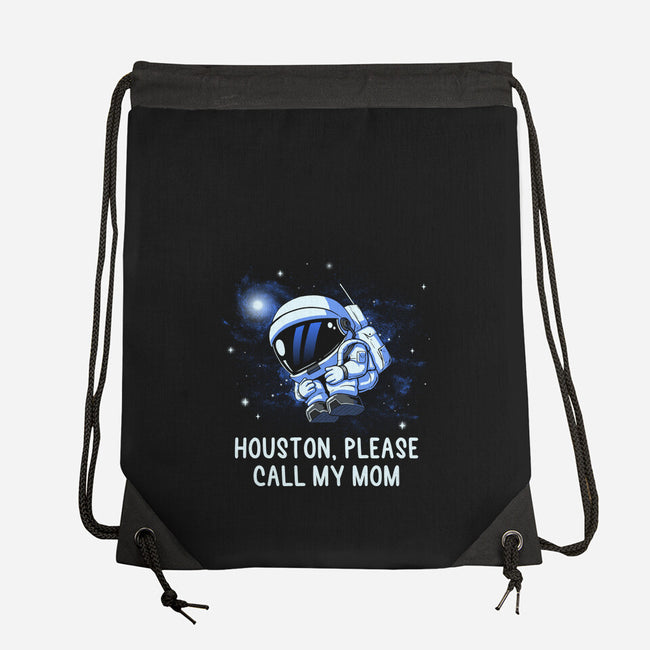Houston Please Call My Mom-None-Drawstring-Bag-koalastudio