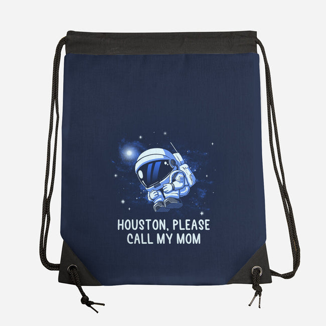 Houston Please Call My Mom-None-Drawstring-Bag-koalastudio
