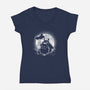 Moonlight Forest Friends-Womens-V-Neck-Tee-fanfreak1