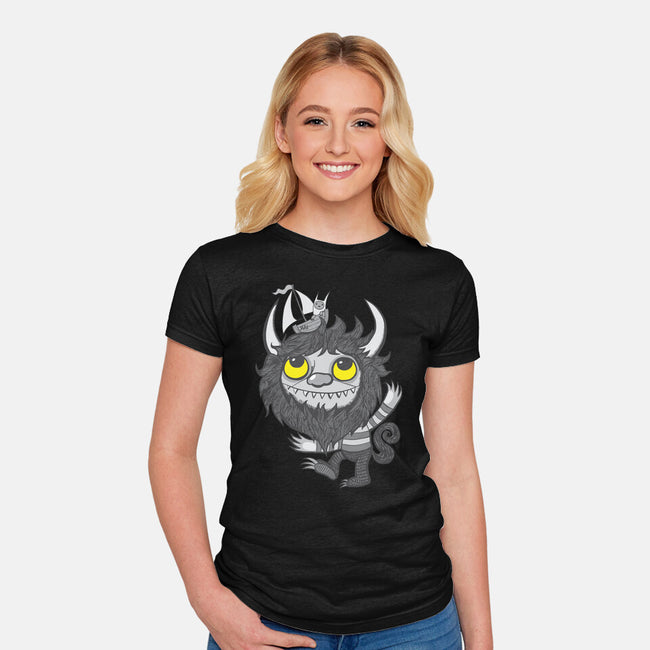 Yellow Eyes-womens fitted tee-wotto