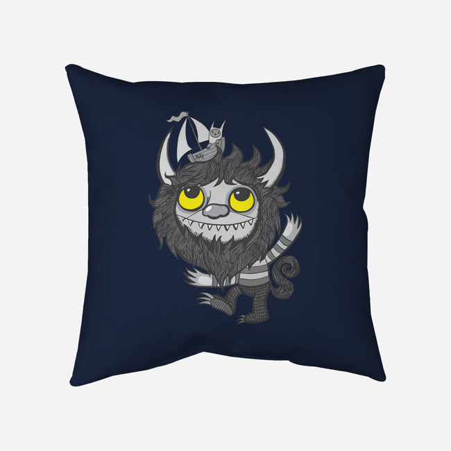 Yellow Eyes-none removable cover w insert throw pillow-wotto