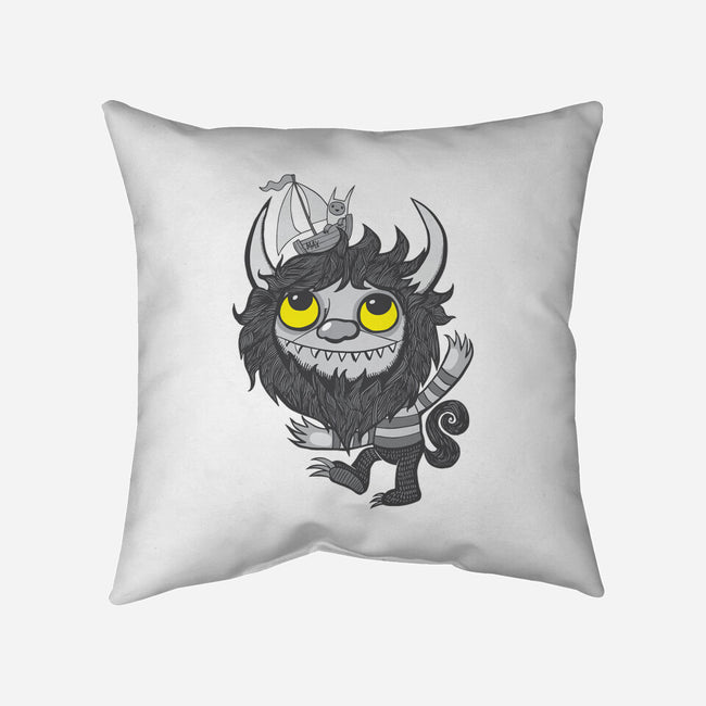 Yellow Eyes-none removable cover throw pillow-wotto