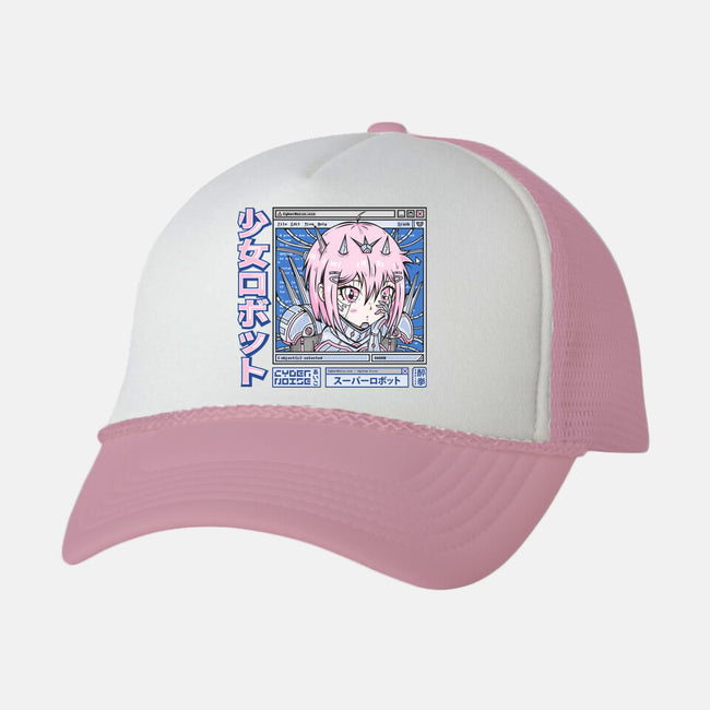 Cyber Devil Girl-Unisex-Trucker-Hat-Bear Noise