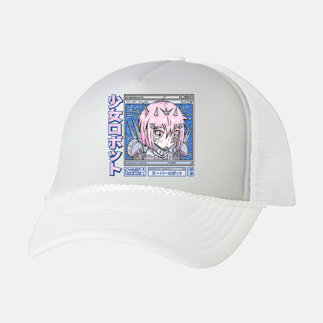 Cyber Devil Girl-Unisex-Trucker-Hat-Bear Noise