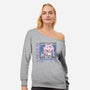 Cyber Devil Girl-Womens-Off Shoulder-Sweatshirt-Bear Noise