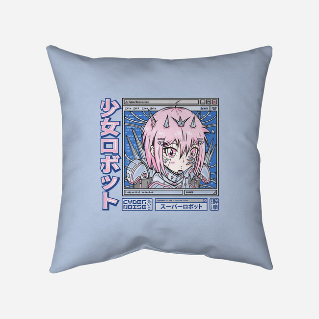 Cyber Devil Girl-None-Removable Cover w Insert-Throw Pillow-Bear Noise