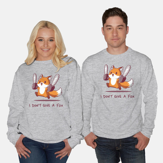 I Don't Give A Fox-Unisex-Crew Neck-Sweatshirt-Kiseki