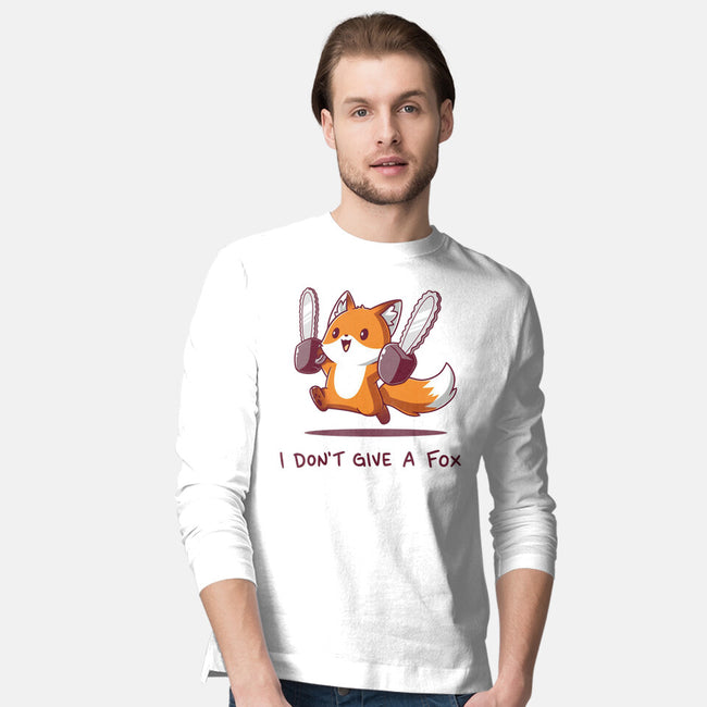 I Don't Give A Fox-Mens-Long Sleeved-Tee-Kiseki