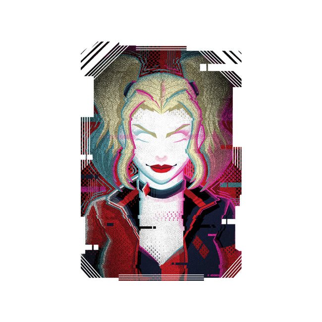 Harley Quinn Glitch-Womens-V-Neck-Tee-danielmorris1993
