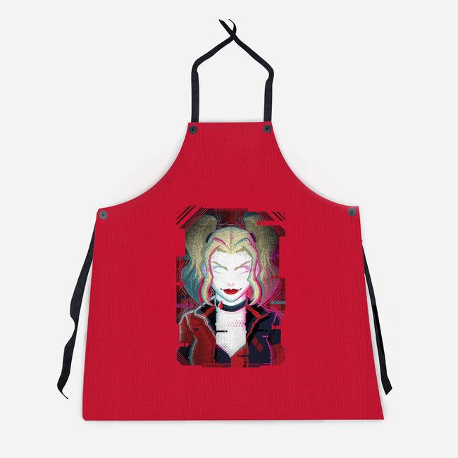 Harley Quinn Glitch-Unisex-Kitchen-Apron-danielmorris1993