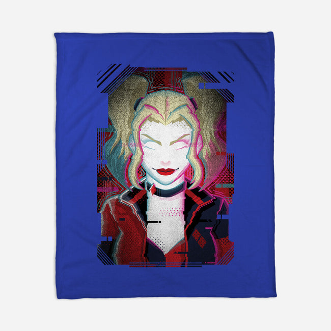 Harley Quinn Glitch-None-Fleece-Blanket-danielmorris1993