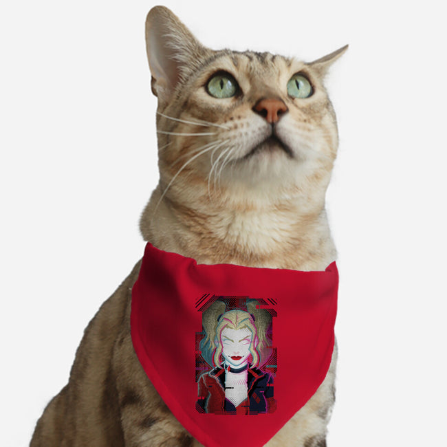 Harley Quinn Glitch-Cat-Adjustable-Pet Collar-danielmorris1993