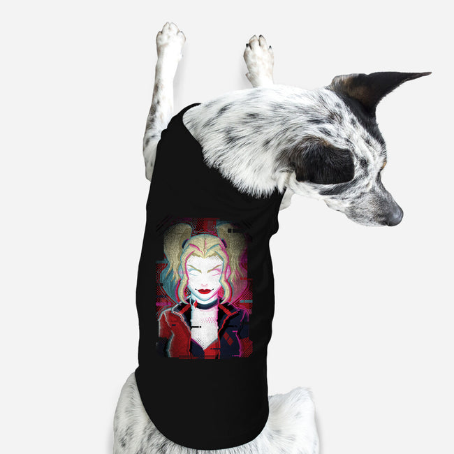 Harley Quinn Glitch-Dog-Basic-Pet Tank-danielmorris1993