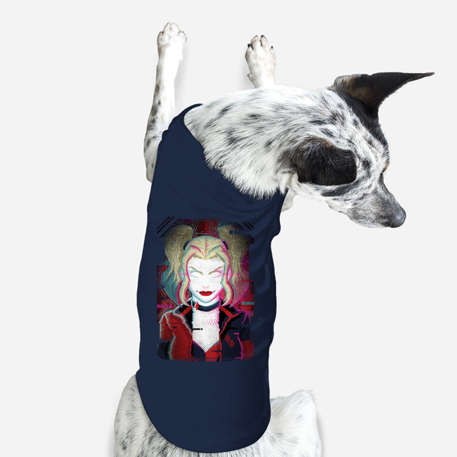 Harley Quinn Glitch-Dog-Basic-Pet Tank-danielmorris1993