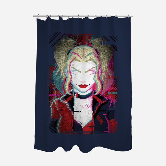 Harley Quinn Glitch-None-Polyester-Shower Curtain-danielmorris1993
