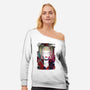 Harley Quinn Glitch-Womens-Off Shoulder-Sweatshirt-danielmorris1993