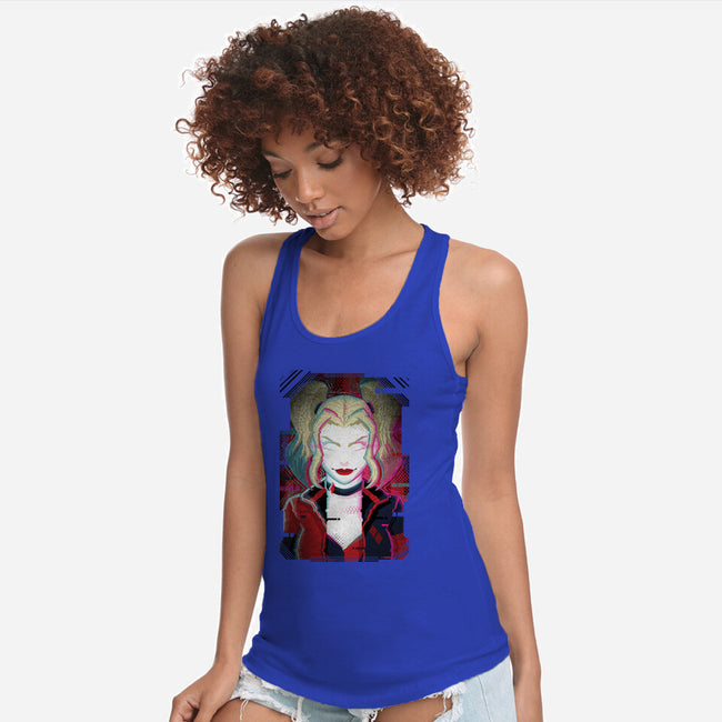 Harley Quinn Glitch-Womens-Racerback-Tank-danielmorris1993