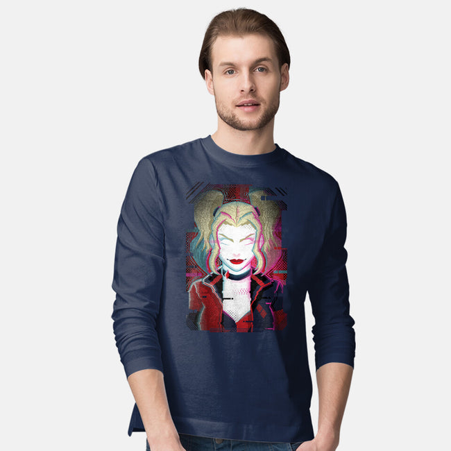 Harley Quinn Glitch-Mens-Long Sleeved-Tee-danielmorris1993