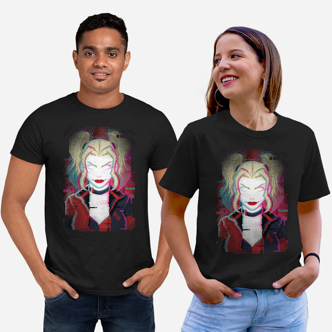 Harley Quinn Glitch-Unisex-Basic-Tee-danielmorris1993