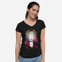 Harley Quinn Glitch-Womens-V-Neck-Tee-danielmorris1993