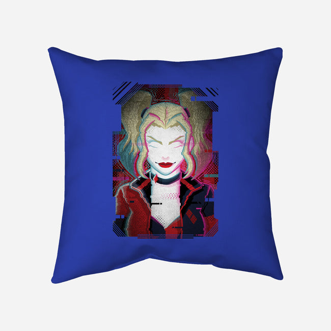 Harley Quinn Glitch-None-Removable Cover-Throw Pillow-danielmorris1993