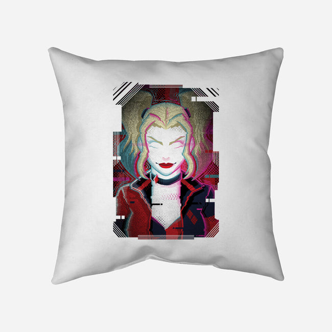 Harley Quinn Glitch-None-Removable Cover-Throw Pillow-danielmorris1993