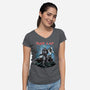 Iron Cop-Womens-V-Neck-Tee-zascanauta