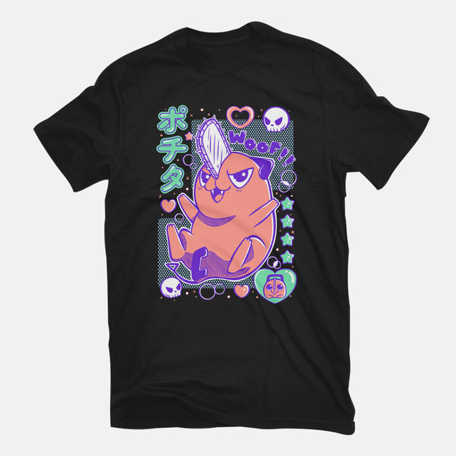 Cute Pochita-Womens-Fitted-Tee-Panchi Art