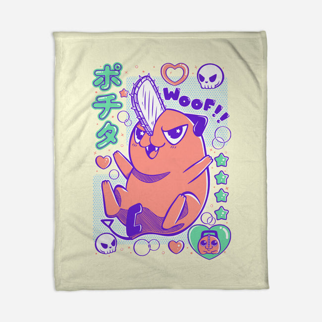 Cute Pochita-None-Fleece-Blanket-Panchi Art