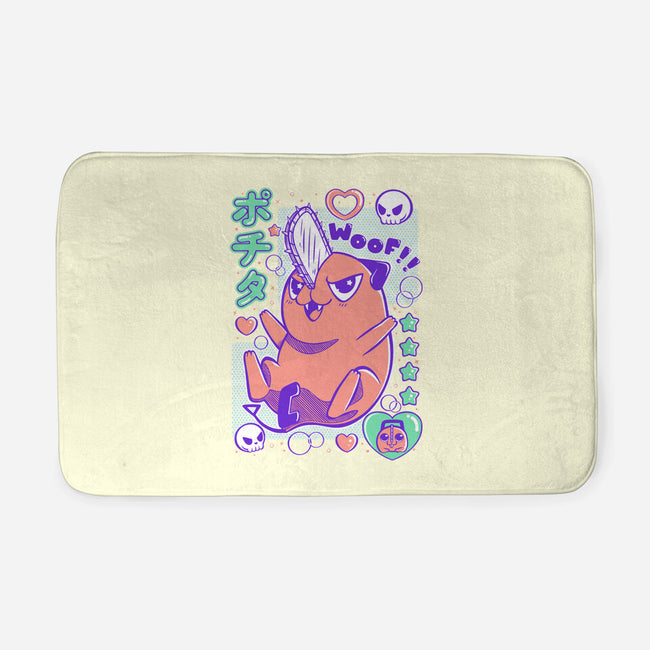 Cute Pochita-None-Memory Foam-Bath Mat-Panchi Art