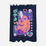 Cute Pochita-None-Polyester-Shower Curtain-Panchi Art