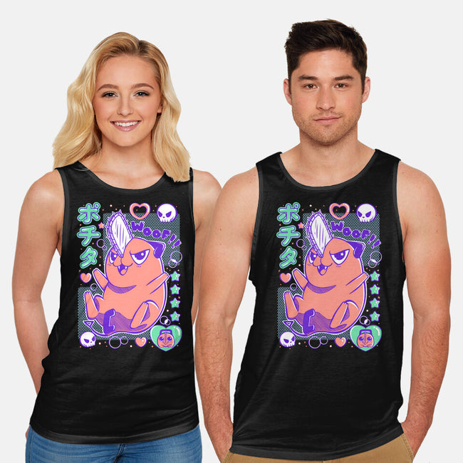 Cute Pochita-Unisex-Basic-Tank-Panchi Art
