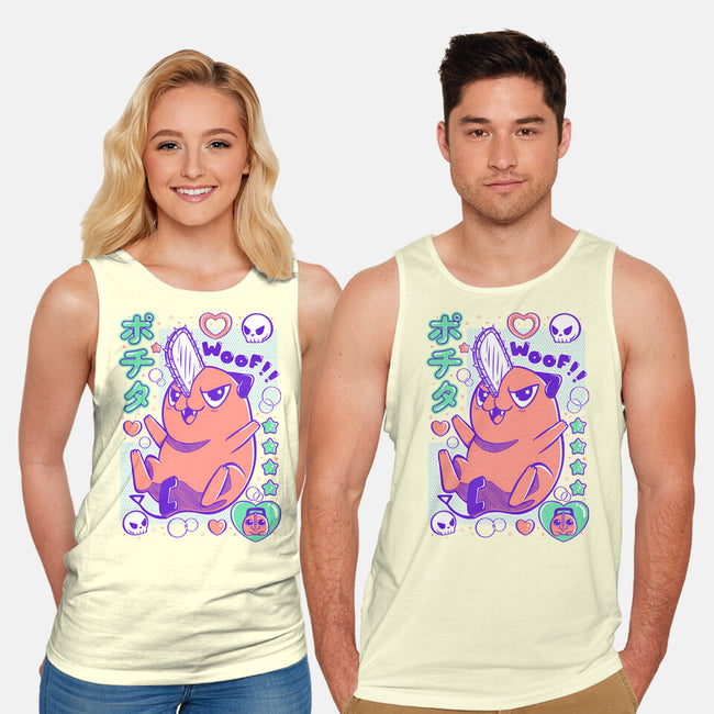 Cute Pochita-Unisex-Basic-Tank-Panchi Art
