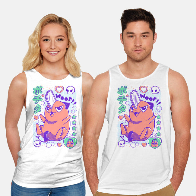 Cute Pochita-Unisex-Basic-Tank-Panchi Art