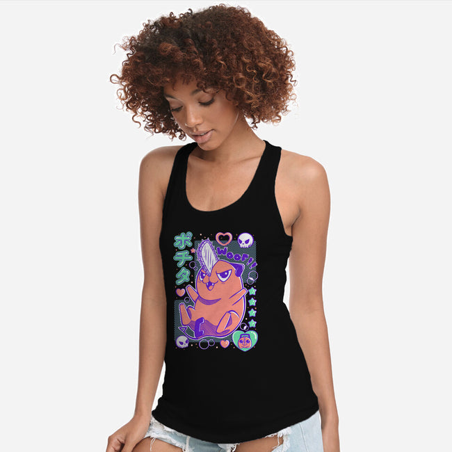 Cute Pochita-Womens-Racerback-Tank-Panchi Art