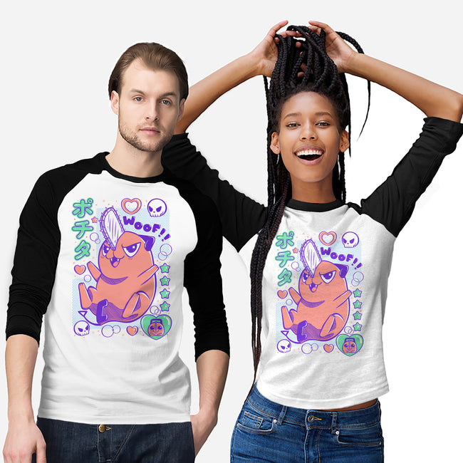 Cute Pochita-Unisex-Baseball-Tee-Panchi Art