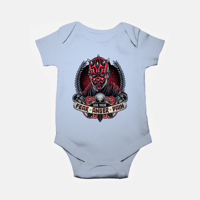 Fear Anger And Pain-Baby-Basic-Onesie-momma_gorilla