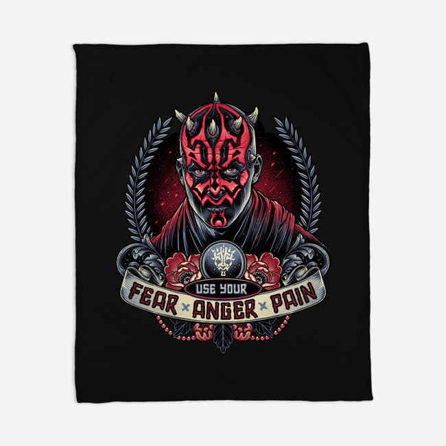 Fear Anger And Pain-None-Fleece-Blanket-momma_gorilla