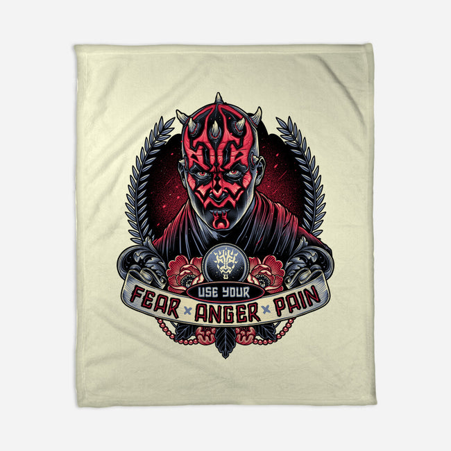 Fear Anger And Pain-None-Fleece-Blanket-momma_gorilla