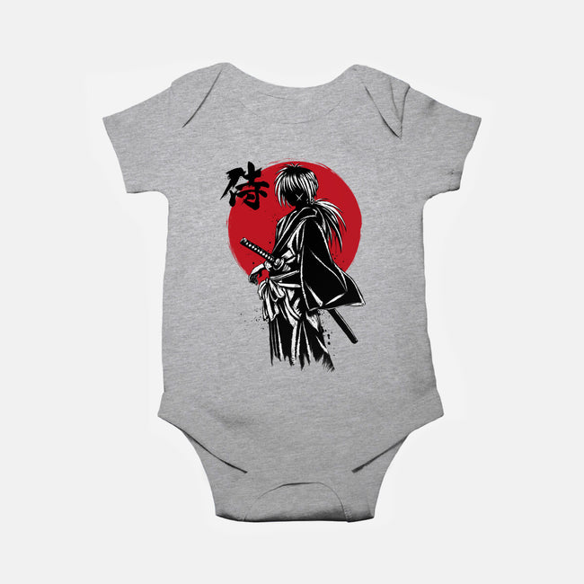 Kenshin Sumi-e-Baby-Basic-Onesie-DrMonekers