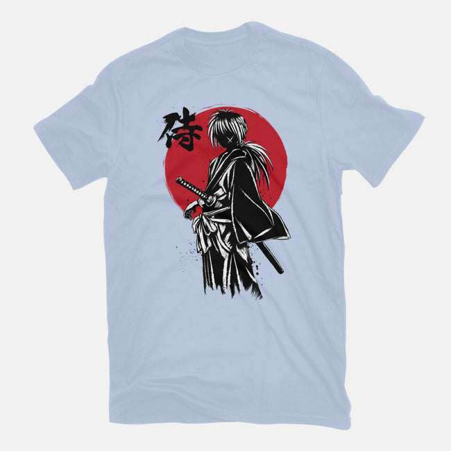 Kenshin Sumi-e-Womens-Fitted-Tee-DrMonekers