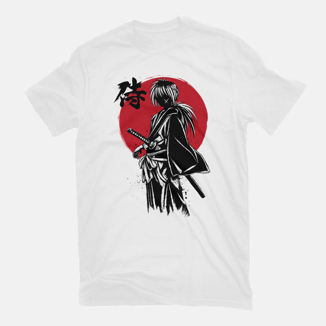 Kenshin Sumi-e-Womens-Fitted-Tee-DrMonekers
