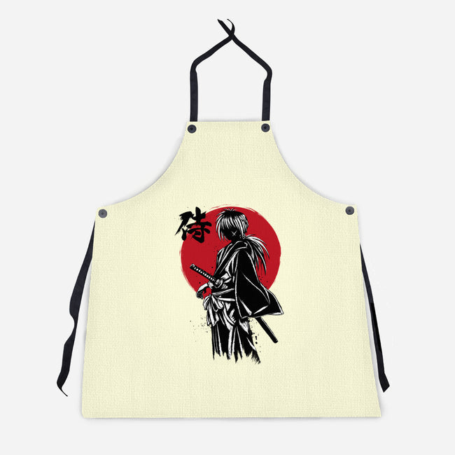 Kenshin Sumi-e-Unisex-Kitchen-Apron-DrMonekers