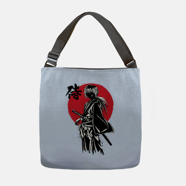 Kenshin Sumi-e-None-Adjustable Tote-Bag-DrMonekers